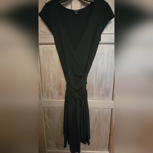 Ann Taylor Jersey Wrap Dress in Black XS
